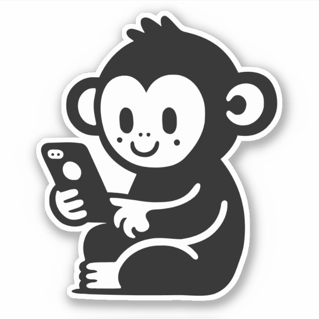Any Color Monkey Phone Sticker (Front)