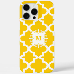 Any Color Moroccan Tile Personalized Monogram iPhone 16 Pro Max Case