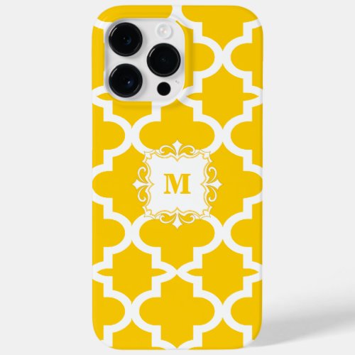 Any Color Moroccan Tile Personalized Monogram Case_Mate iPhone 14 Pro Max Case