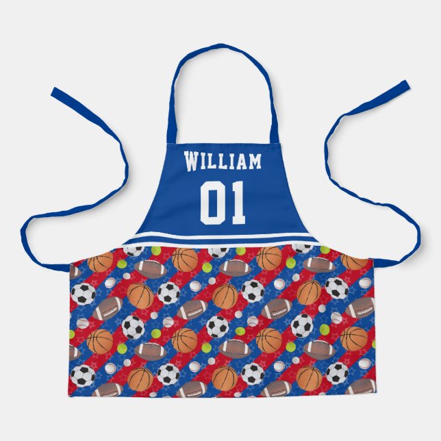 Any Color – Multi Ball Sports  Apron (Front)