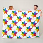 Any Color Multi Colored Star of David Pattern Fleece Blanket<br><div class="desc">Designs by Umua. Printed and shipped by Zazzle or their partners.</div>