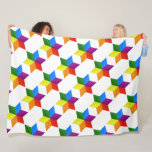 Any Color Multi Colored Star of David Pattern Fleece Blanket<br><div class="desc">Designs by Umua. Printed and shipped by Zazzle or their partners.</div>