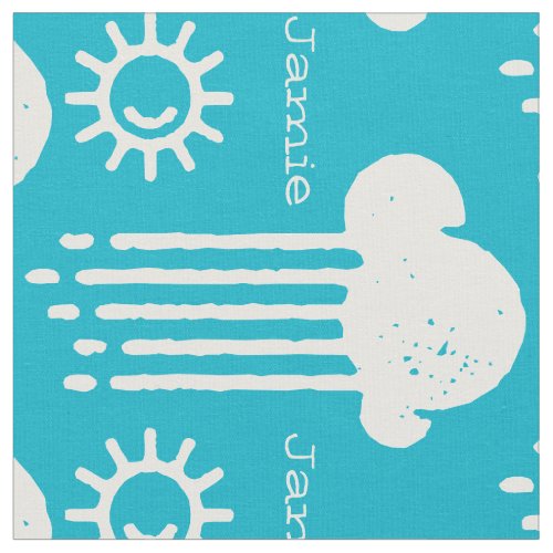 Any Color My Sunshine Rain Cloud Personalized Fabric