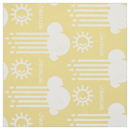 Any Color My Sunshine Rain Cloud Personalized Fabric