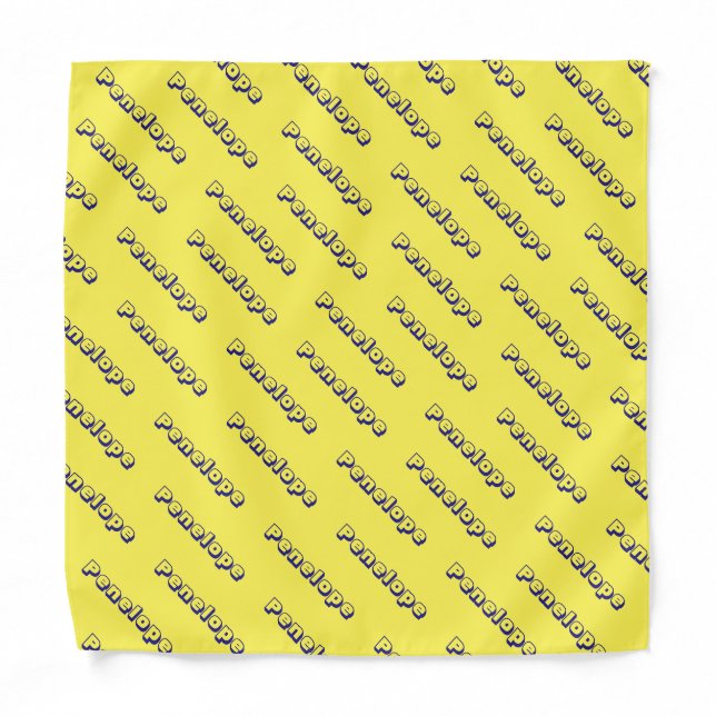 Any Color Name Collage Custom Script Repeating  Bandana (Front)