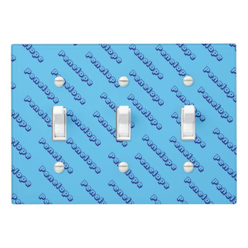 Any Color Name Collage Custom Script Repeating  Light Switch Cover