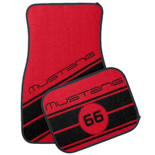 Any Color Name Number or Initial Race Stripe Car Floor Mat