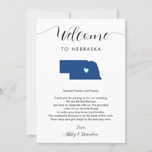 Any Color Nebraska Wedding Welcome Itinerary