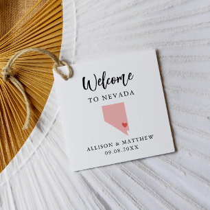 Any Color Nevada Wedding Welcome Bag Favor Tags