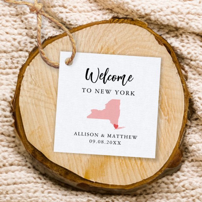 Any Color New York Wedding Welcome Bag Favor Tags (Creator Uploaded)