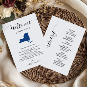 Any Color New York Wedding Welcome Itinerary