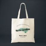 Any Color North Carolina Wedding Welcome Bag, Tote Bag<br><div class="desc">Wedding weekend welcome gift bag for out of town guests to your wedding, featuring image of North Carolina. You may edit the colors for any part of this design, as well as move the heart to the location of your wedding. To change colors, click personalize and then "edit using the...</div>