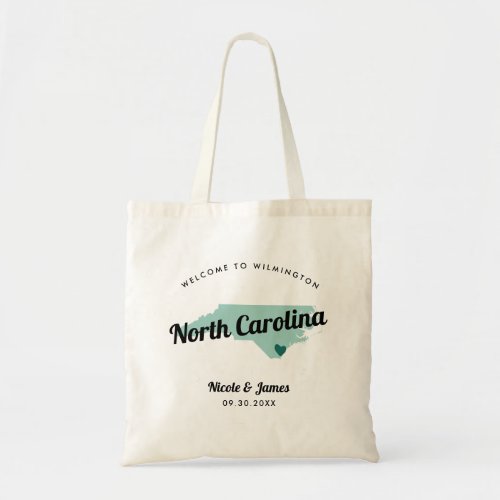 Any Color North Carolina Wedding Welcome Bag Tote Bag