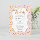 ANY COLOR Nurse graduation pinning + faux gold Invitation (Standing Front)