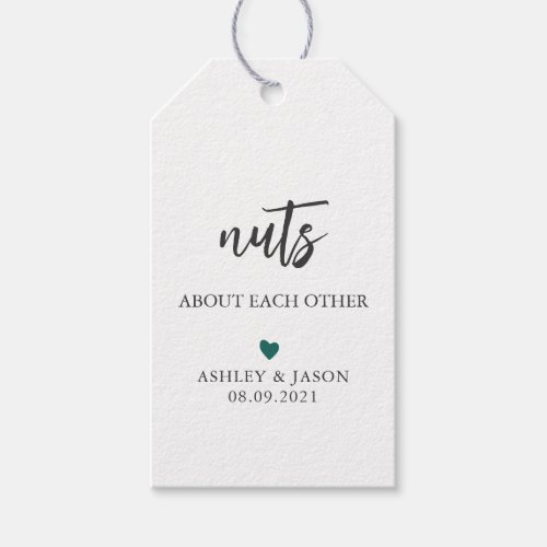 Any Color Nuts about Each Other Tags Wedding Gift Tags
