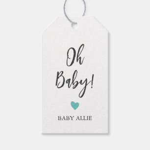 Any Color Oh Baby Gift Tag, Baby Shower Tags, Tags