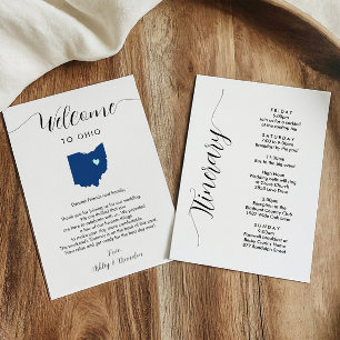 Any Color Ohio Wedding Welcome Letter & Itinerary