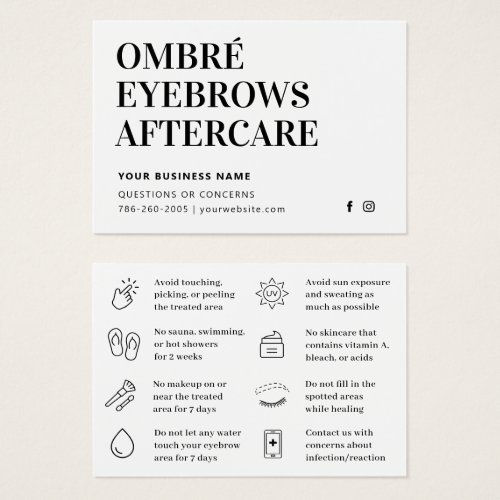 Any Color Ombre Powder Brows Aftercare Advice