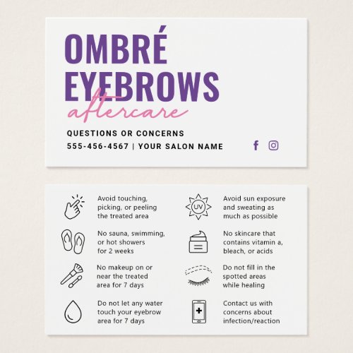 Any Color Ombre Powder Brows Aftercare Advice 