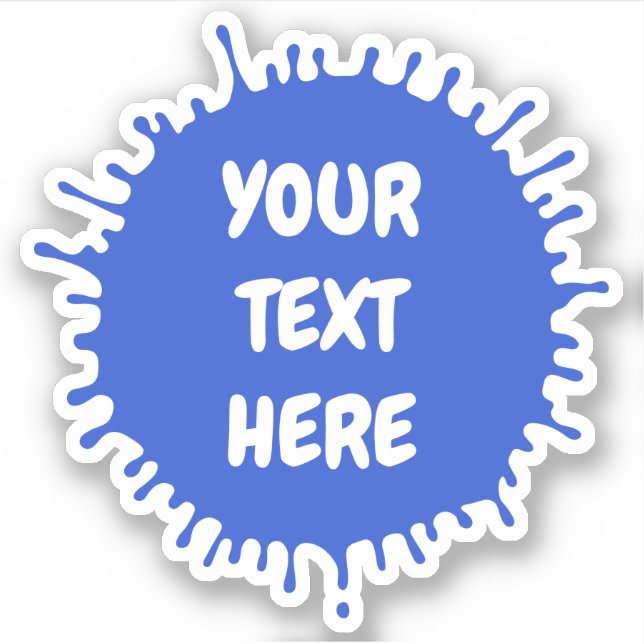 Any color paint splat custom text sticker (Front)