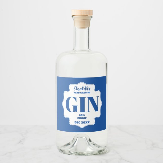Any Color Personalised Gin Sticker (Front)