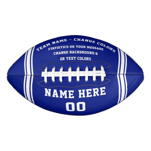 Any COLOR Personalized Football Ball Customizable