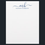 Any Color Personalized Initials & Name Letterhead<br><div class="desc">PreppyPrint.com - Add your personalized touch to this letterhead paper. Click "personalize" then "customize" to change the font color and size to adjust for the right look for your name. Transfer this design onto the products of your choice too! Please visit my designer store,  PreppyPrint.com,  for coordinating items.</div>