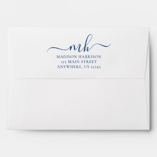 Any Color Personalized Initials & Name Note Cards Envelope