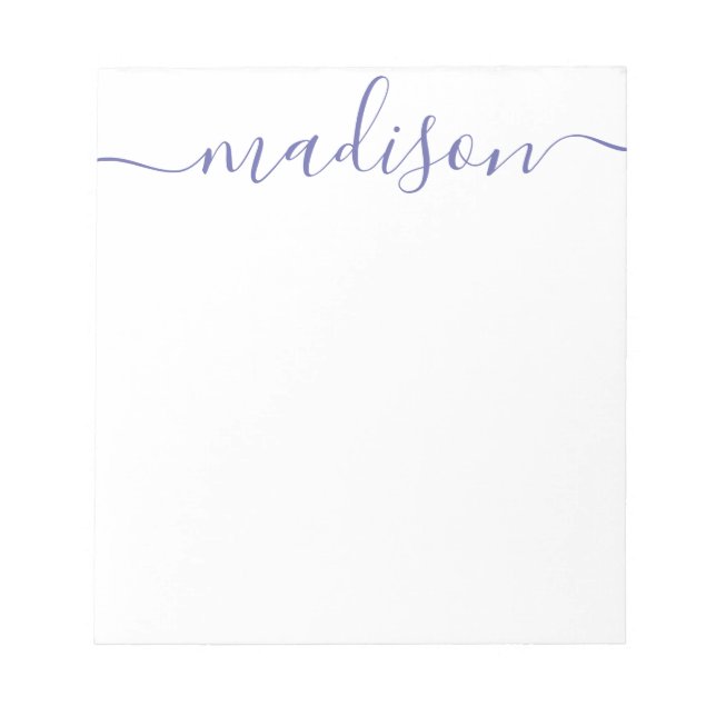 Any Color - Personalized Script Name Notepad (Front)