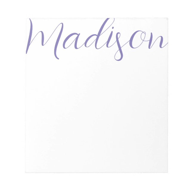 Any Color - Personalized Script Name Notepad (Front)