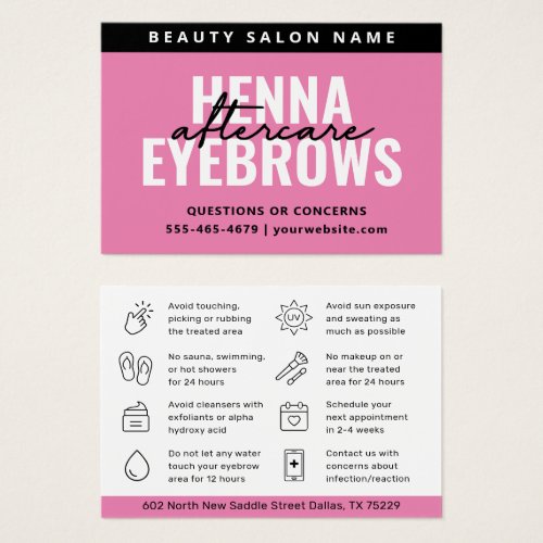 Any Color Pink Eyebrow Tint Henna Brows Aftercare 