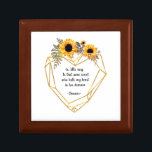 ANY COLOR Poem Wedding Ring Sunflower Gift Box<br><div class="desc">"Go,  little ring,  to that same sweet who hath my heart in her domain." This beautiful ring box features the romantic quote from Chaucer.</div>