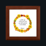 ANY COLOR Poem Wedding Ring Sunflower Gift Box<br><div class="desc">"Go, little ring, to that same sweet who hath my heart in her domain." This beautiful ring box features the romantic quote from Chaucer.</div>