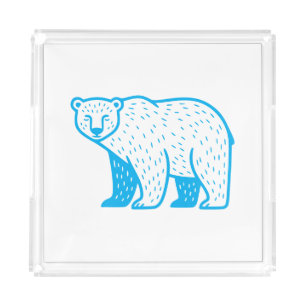 Any Color Polar Bear Acrylic Tray