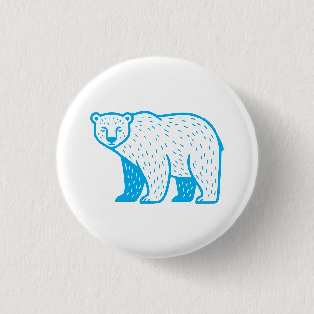 Any Color Polar Bear Button (Front)