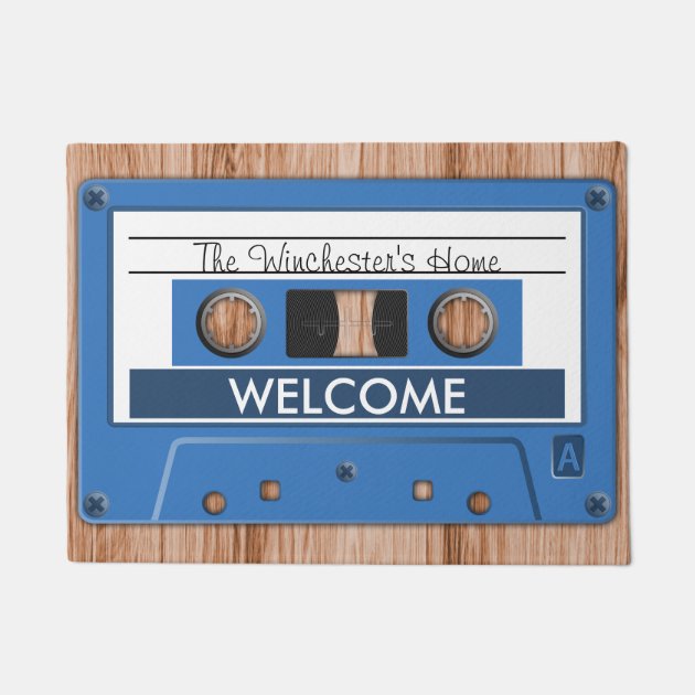 Mix Tape Design Welcome Mix Welcome Mat Cassette Tape Doormat MIX TAPE WELCOME 