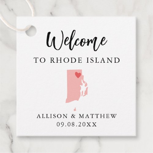 Any Color Rhode Island Wedding Welcome Bag Favor Tags