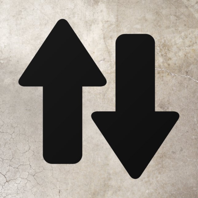 Any color rounded arrows directional floor decals (Insitu)