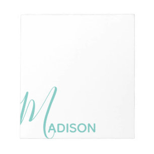 Any Color Script & Block Name Personalized Notepad