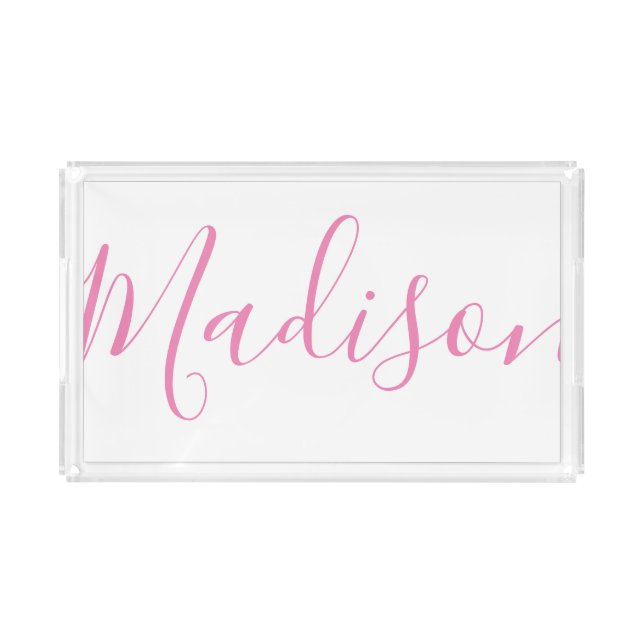 Any Color - Script Name Personalized Acrylic Tray (Front)