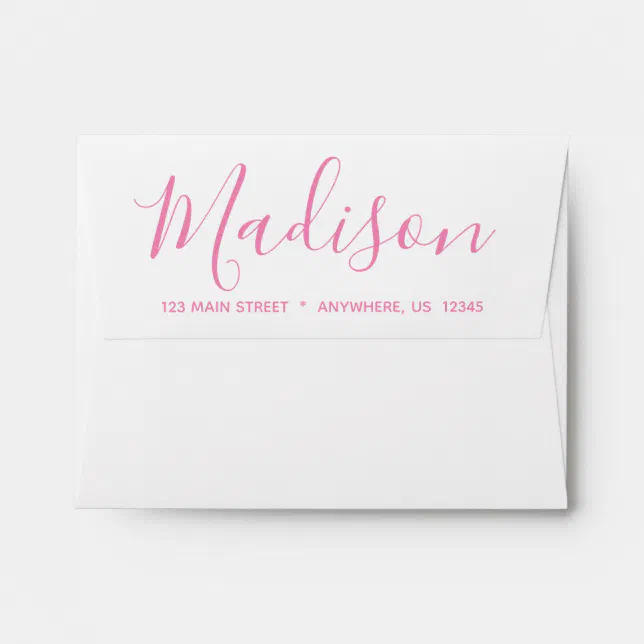 Any Color - Script Name Personalized Envelopes | Zazzle