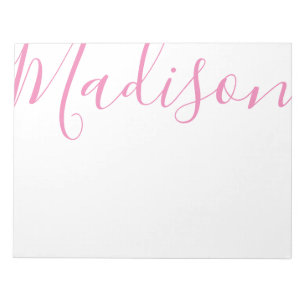 Any Color - Script Name Personalized Large Notepad
