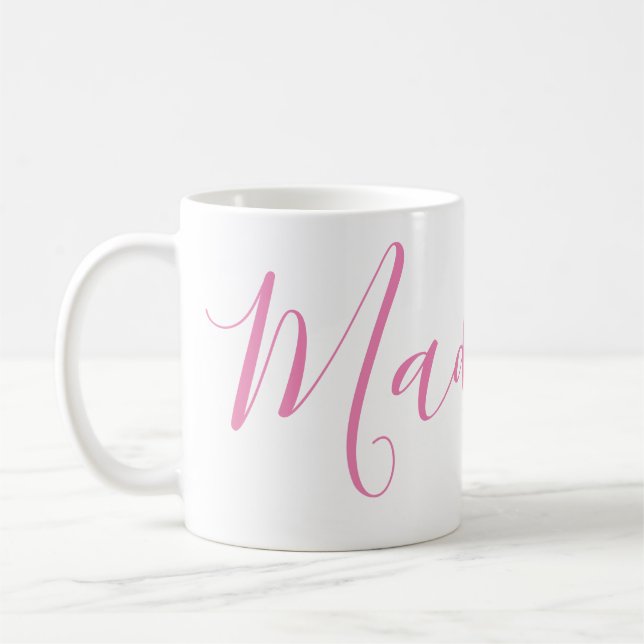 Any Color - Script Name Personalized Mug (Left)