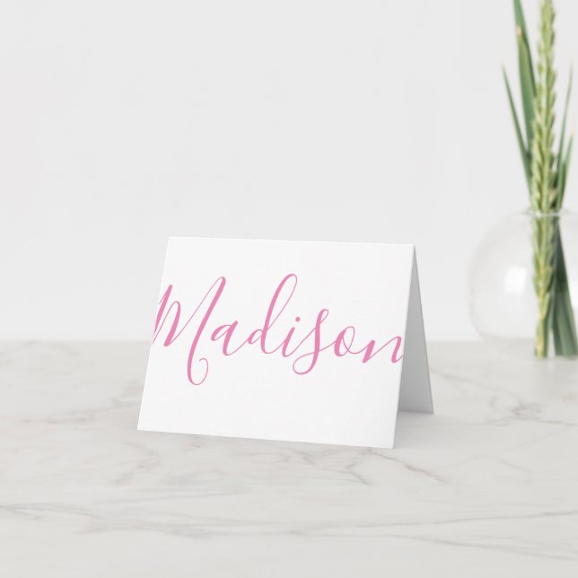 Any Color - Script Name Personalized Note Cards (Front)