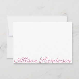 Any Color - Script Name Personalized Note Cards