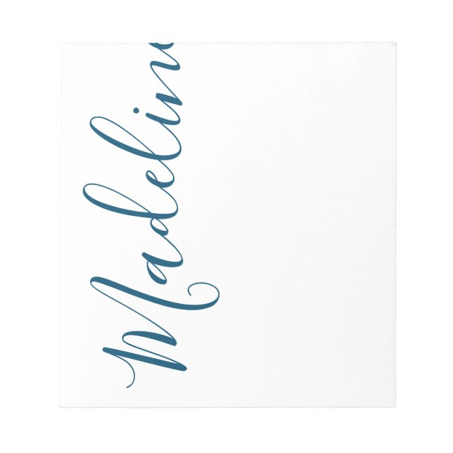 Any Color - Script Name Personalized Notepad (Front)