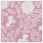 Any Color shows as Pink Ivory Unicorn Floral Fabric