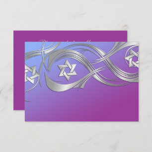 Any Color Silver Star Swag Bat Mitzvah RSVP