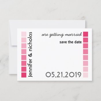Any Color Simple Typography Wedding Save The Date Invitation by Truly_Uniquely at Zazzle