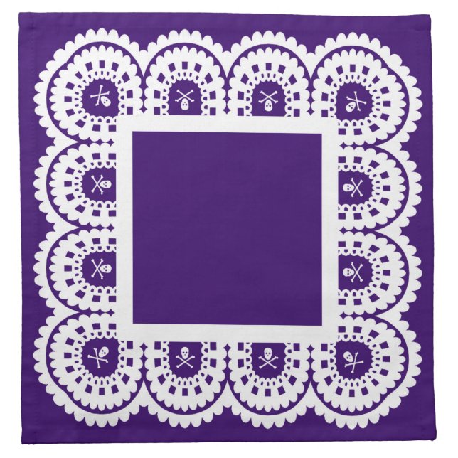 ANY COLOR! Skull Lace Napkin (Front)